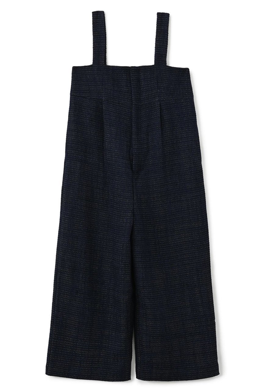 【エストラータ/STRATA】のラメミックスツイードサロペット インテリア・キッズ・メンズ・レディースファッション・服の通販 founy(ファニー) 　ファッション　Fashion　レディースファッション　Fashion for Women　パンツ　Pants & Trousers　ツイード　Twill, Twill Weave　バランス　Balance, Style Balance　ミックス　Mix, Mixed Style　リラックス　Relax, Relaxed Fit　ワイド　Wide, Wide Fit　新作・新入荷　New Arrivals / New In　ネイビー|ID: prp329100004757761 ipo3291000000034420232