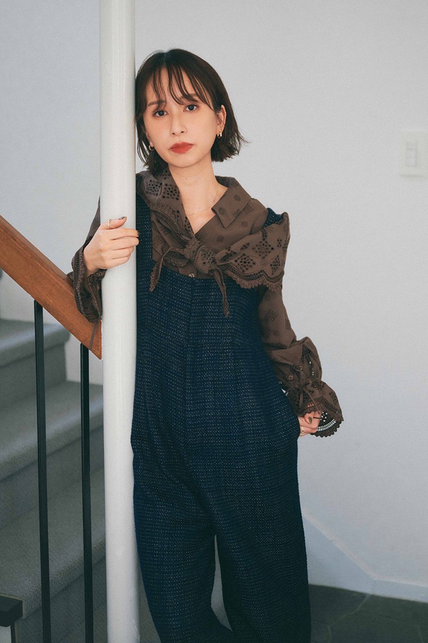 【エストラータ/STRATA】のラメミックスツイードサロペット 人気、トレンドファッション・服の通販 founy(ファニー) 　ファッション　Fashion　レディースファッション　Fashion for Women　パンツ　Pants & Trousers　ツイード　Twill, Twill Weave　バランス　Balance, Style Balance　ミックス　Mix, Mixed Style　リラックス　Relax, Relaxed Fit　ワイド　Wide, Wide Fit　新作・新入荷　New Arrivals / New In　other-2|ID: prp329100004757761 ipo3291000000034420234