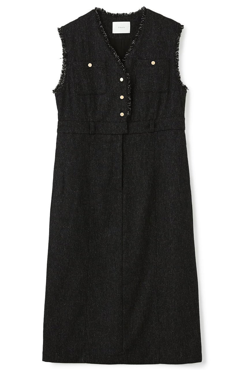 【エストラータ/STRATA】のウールツイードジャンパースカート インテリア・キッズ・メンズ・レディースファッション・服の通販 founy(ファニー)  ファッション Fashion レディースファッション Fashion for Women スカート Skirts ワンピース Dresses インナー Innerwear コンパクト Compact, Small Size 軽量 Lightweight, Ultra Light チュニック Tunic, Long Top ツイード/ツィード Choker, Choker Necklace ツイル Twist, Twisted Detail バランス Balance, Style Balance フリンジ Fringe, Tassel ロング Long, Long-Length 冬 Winter / This Winter おすすめ Recommended / Our Picks エレガント 上品 Elegant 新作・新入荷 New Arrivals / New In ビジネス 仕事 通勤 Business / Work / Commuting ブラック|ID: prp329100004757763 ipo3291000000034420245