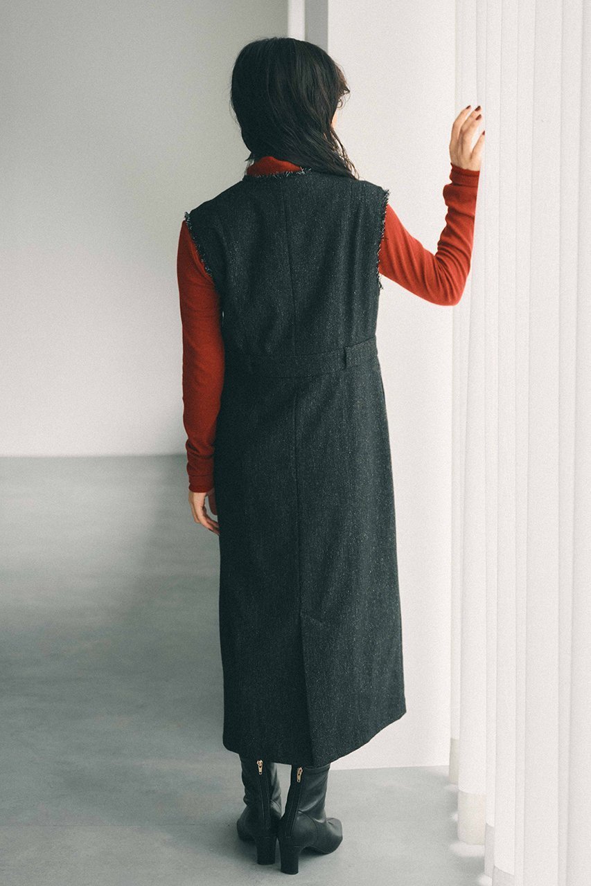 【エストラータ/STRATA】のウールツイードジャンパースカート 人気、トレンドファッション・服の通販 founy(ファニー)  ファッション Fashion レディースファッション Fashion for Women スカート Skirts ワンピース Dresses インナー Innerwear コンパクト Compact, Small Size 軽量 Lightweight, Ultra Light チュニック Tunic, Long Top ツイード/ツィード Choker, Choker Necklace ツイル Twist, Twisted Detail バランス Balance, Style Balance フリンジ Fringe, Tassel ロング Long, Long-Length 冬 Winter / This Winter おすすめ Recommended / Our Picks エレガント 上品 Elegant 新作・新入荷 New Arrivals / New In ビジネス 仕事 通勤 Business / Work / Commuting other-4|ID: prp329100004757763 ipo3291000000034420250