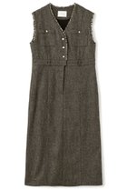 【エストラータ/STRATA】のウールツイードジャンパースカート 人気、トレンドファッション・服の通販 founy(ファニー) ファッション Fashion レディースファッション Fashion for Women スカート Skirts ワンピース Dresses インナー Innerwear コンパクト Compact, Small Size 軽量 Lightweight, Ultra Light チュニック Tunic, Long Top ツイード／ツィード Choker, Choker Necklace ツイル Twist, Twisted Detail バランス Balance, Style Balance フリンジ Fringe, Tassel ロング Long, Long-Length 冬 Winter / This Winter おすすめ Recommended / Our Picks エレガント 上品 Elegant ビジネス 仕事 通勤 Business / Work / Commuting thumbnail ブラウン|ID: prp329100004757763 ipo3291000000035386597