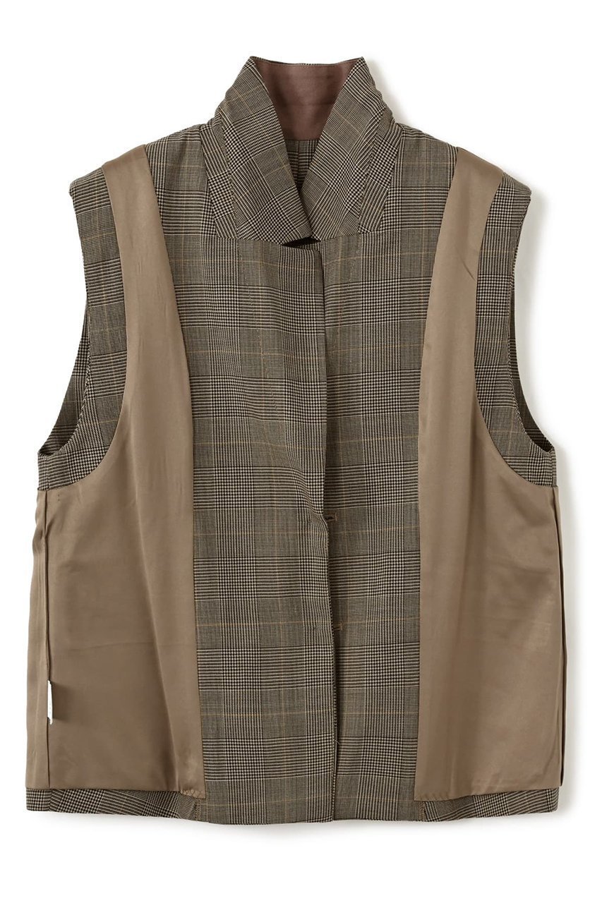 【エストラータ/STRATA】のウールツイルシングルテーラードジレ 人気、トレンドファッション・服の通販 founy(ファニー) 　ファッション　Fashion　レディースファッション　Fashion for Women　アウター　Coat / Outerwear Collection　レディースジャケット・軽アウター　Jackets　インナー　Innerwear　ジャケット　Jacket, Outerwear　ストライプ　Stripe, Striped Pattern　スラックス　Slacks, Dress Pants　セットアップ　Set-Up, Coordinated Outfit　チェック　Check, Plaid, Tartan　ツイル　Twist, Twisted Detail　フロント　Front, Front Design　ベスト　Vest, Waistcoat　ベーシック　Basic, Essential　マニッシュ　Mannish, Boyish　ロング　Long, Long-Length　新作・新入荷　New Arrivals / New In　無地　Plain, Solid Color　other-6|ID: prp329100004757764 ipo3291000000034420265