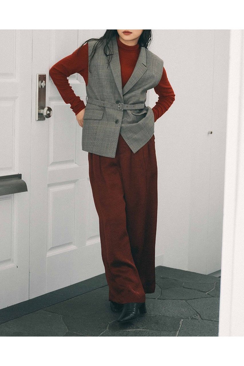 【エストラータ/STRATA】のウールツイルシングルテーラードジレ 人気、トレンドファッション・服の通販 founy(ファニー) 　ファッション　Fashion　レディースファッション　Fashion for Women　アウター　Coat / Outerwear Collection　レディースジャケット・軽アウター　Jackets　インナー　Innerwear　ジャケット　Jacket, Outerwear　ストライプ　Stripe, Striped Pattern　スラックス　Slacks, Dress Pants　セットアップ　Set-Up, Coordinated Outfit　チェック　Check, Plaid, Tartan　ツイル　Twist, Twisted Detail　フロント　Front, Front Design　ベスト　Vest, Waistcoat　ベーシック　Basic, Essential　マニッシュ　Mannish, Boyish　ロング　Long, Long-Length　新作・新入荷　New Arrivals / New In　無地　Plain, Solid Color　other-7|ID: prp329100004757764 ipo3291000000034420266