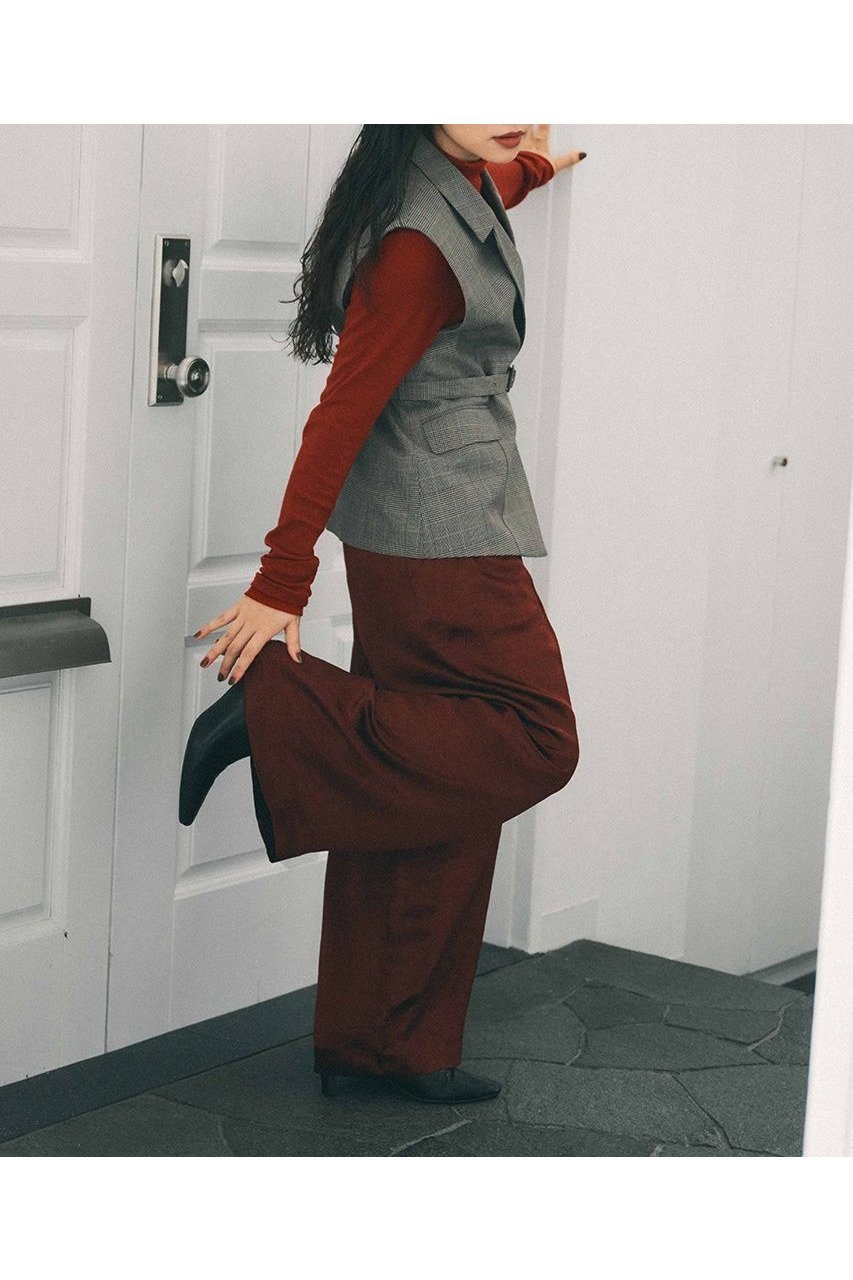 【エストラータ/STRATA】のウールツイルシングルテーラードジレ 人気、トレンドファッション・服の通販 founy(ファニー) 　ファッション　Fashion　レディースファッション　Fashion for Women　アウター　Coat / Outerwear Collection　レディースジャケット・軽アウター　Jackets　インナー　Innerwear　ジャケット　Jacket, Outerwear　ストライプ　Stripe, Striped Pattern　スラックス　Slacks, Dress Pants　セットアップ　Set-Up, Coordinated Outfit　チェック　Check, Plaid, Tartan　ツイル　Twist, Twisted Detail　フロント　Front, Front Design　ベスト　Vest, Waistcoat　ベーシック　Basic, Essential　マニッシュ　Mannish, Boyish　ロング　Long, Long-Length　新作・新入荷　New Arrivals / New In　無地　Plain, Solid Color　other-8|ID: prp329100004757764 ipo3291000000034420267