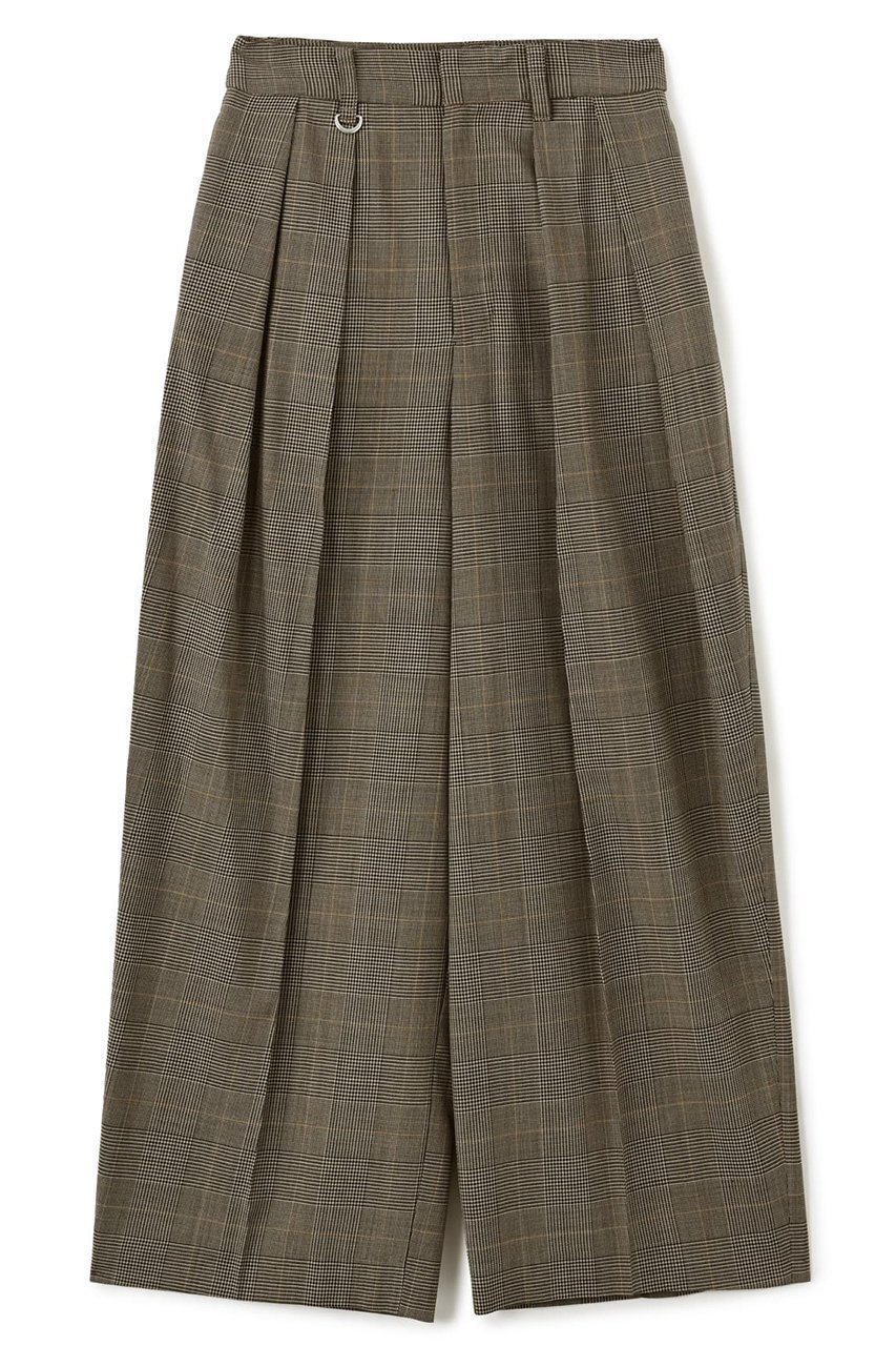 【エストラータ/STRATA】のウールツイル2タックスラックス インテリア・キッズ・メンズ・レディースファッション・服の通販 founy(ファニー) 　ファッション　Fashion　レディースファッション　Fashion for Women　パンツ　Pants & Trousers　おすすめ　Recommended / Our Picks　コンパクト　Compact, Small Size　シンプル　Simple, Minimal　スラックス　Slacks, Dress Pants　セットアップ　Set-Up, Coordinated Outfit　チェック　Check, Plaid, Tartan　ツイル　Twist, Twisted Detail　ベーシック　Basic, Essential　マニッシュ　Mannish, Boyish　ループ　Loop, Loop Knit　ワイド　Wide, Wide Fit　ビジネス 仕事 通勤　Business / Work / Commuting　新作・新入荷　New Arrivals / New In　チェック|ID: prp329100004757767 ipo3291000000034420275