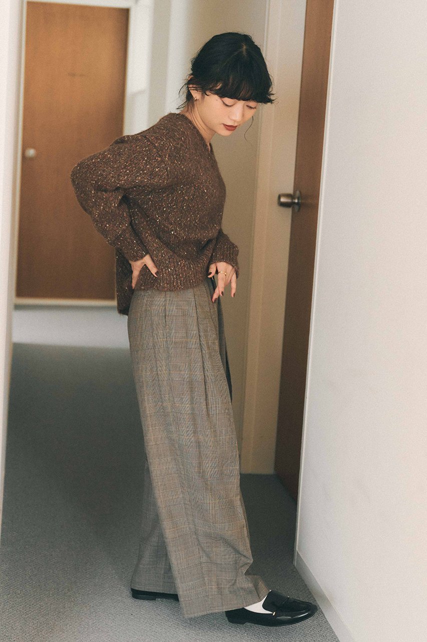 【エストラータ/STRATA】のウールツイル2タックスラックス 人気、トレンドファッション・服の通販 founy(ファニー) 　ファッション　Fashion　レディースファッション　Fashion for Women　パンツ　Pants & Trousers　おすすめ　Recommended / Our Picks　コンパクト　Compact, Small Size　シンプル　Simple, Minimal　スラックス　Slacks, Dress Pants　セットアップ　Set-Up, Coordinated Outfit　チェック　Check, Plaid, Tartan　ツイル　Twist, Twisted Detail　ベーシック　Basic, Essential　マニッシュ　Mannish, Boyish　ループ　Loop, Loop Knit　ワイド　Wide, Wide Fit　ビジネス 仕事 通勤　Business / Work / Commuting　新作・新入荷　New Arrivals / New In　other-6|ID: prp329100004757767 ipo3291000000034420283