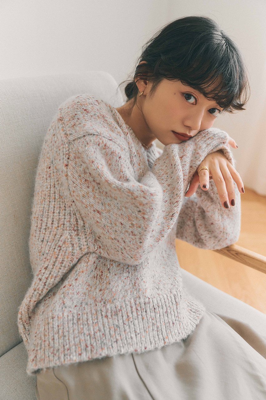 【エストラータ/STRATA】のヴィンテージライクミックスヤーンニット 人気、トレンドファッション・服の通販 founy(ファニー) 　ファッション　Fashion　レディースファッション　Fashion for Women　トップス・カットソー　Cut & Sew Tops　ニット　Knit Tops & Sweaters　カジュアルプルオーバー・ニットトップス　Pullovers & Knit Tops / Casual Pullovers　シンプル　Simple, Minimal　バランス　Balance, Style Balance　ミックス　Mix, Mixed Style　エレガント 上品　Elegant　冬　Winter / This Winter　other-7|ID: prp329100004757771 ipo3291000000035433929