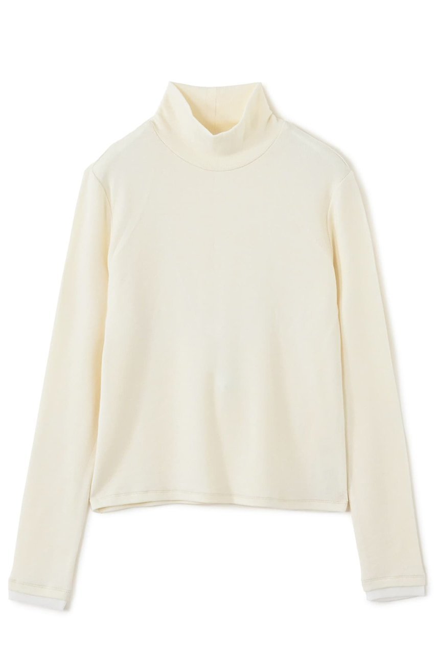 【エストラータ/STRATA】のチュールドッキングウールテレコトップス 人気、トレンドファッション・服の通販 founy(ファニー) 　ファッション　Fashion　レディースファッション　Fashion for Women　トップス・カットソー　Cut & Sew Tops　シャツ・ブラウス・オフィスカジュアル　Elegant Blouses & Button-Ups　ロングTシャツ・Tシャツ　Longline T-Shirts & Tees　カットソー・ベーシックTシャツ　Cut-and-Sewn Tops / Stretch Tees & Basics　シンプル　Simple, Minimal　ストレッチ　Stretch, Stretchy Fabric　スリーブ　Sleeve, Long Sleeve / Short Sleeve　チュール　Tulip, Tulip Motif　なめらか　Smooth, Silky Texture　人気　Popular, Best Seller　バランス　Balance, Style Balance　フィット　Fit, Slim Fit　ロング　Long, Long-Length　新作・新入荷　New Arrivals / New In　 other-1|ID: prp329100004757773 ipo3291000000034420313