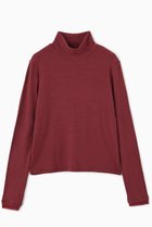 【エストラータ/STRATA】のチュールドッキングウールテレコトップス レッド|ID:prp329100004757773