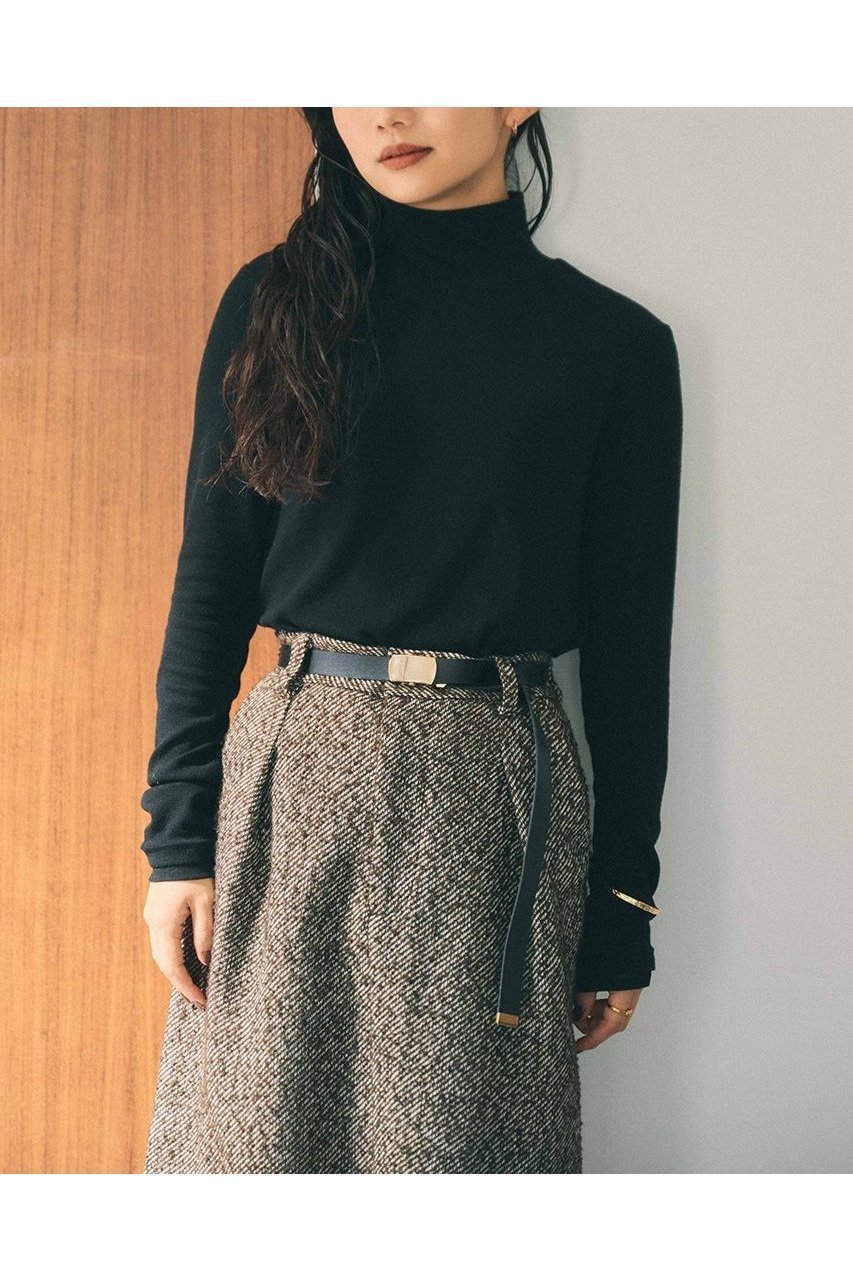 【エストラータ/STRATA】のチュールドッキングウールテレコトップス 人気、トレンドファッション・服の通販 founy(ファニー) 　ファッション　Fashion　レディースファッション　Fashion for Women　トップス・カットソー　Cut & Sew Tops　シャツ・ブラウス・オフィスカジュアル　Elegant Blouses & Button-Ups　ロングTシャツ・Tシャツ　Longline T-Shirts & Tees　カットソー・ベーシックTシャツ　Cut-and-Sewn Tops / Stretch Tees & Basics　シンプル　Simple, Minimal　ストレッチ　Stretch, Stretchy Fabric　スリーブ　Sleeve, Long Sleeve / Short Sleeve　チュール　Tulip, Tulip Motif　なめらか　Smooth, Silky Texture　人気　Popular, Best Seller　バランス　Balance, Style Balance　フィット　Fit, Slim Fit　ロング　Long, Long-Length　新作・新入荷　New Arrivals / New In　other-4|ID: prp329100004757773 ipo3291000000034420323