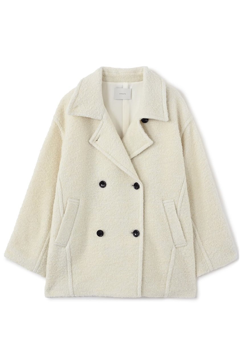 【エストラータ/STRATA】のウールループダブルコート インテリア・キッズ・メンズ・レディースファッション・服の通販 founy(ファニー)  ファッション Fashion レディースファッション Fashion for Women アウター Coat / Outerwear Collection コート・ロングコート・ピーコート Long Coats, Peacoats & More おすすめ Recommended / Our Picks インナー Innerwear シンプル Simple, Minimal ジャケット Jacket, Outerwear スタンド Stand Collar, Upright Stand ダブル Double, Double-Breasted デニム Denim, Jeans Material フォルム Silhouette, Form フロント Front, Front Design マニッシュ Mannish, Boyish ミドル Middle Length, Mid Height ロング Long, Long-Length ワイド Wide, Wide Fit 新作・新入荷 New Arrivals / New In アイボリー|ID: prp329100004757774 ipo3291000000034420325