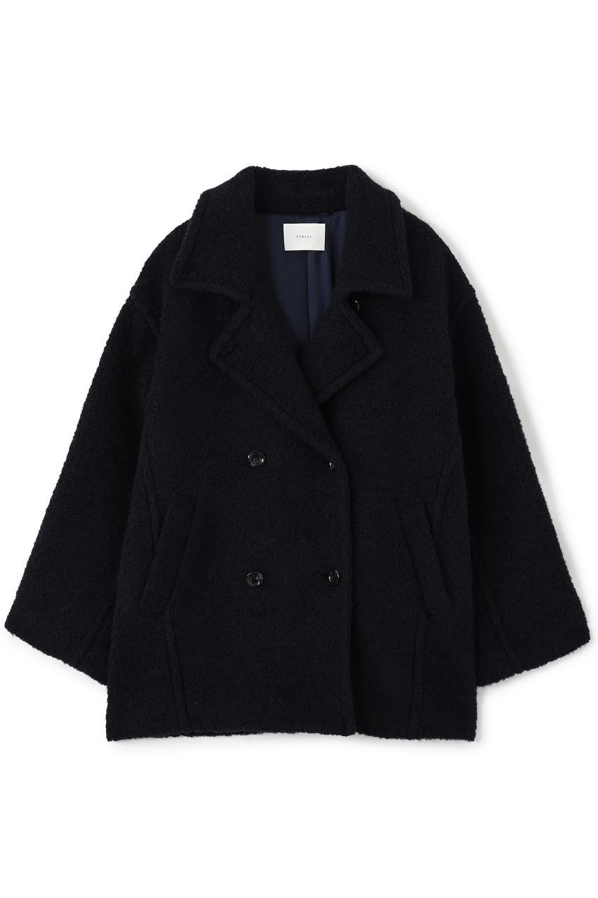 【エストラータ/STRATA】のウールループダブルコート インテリア・キッズ・メンズ・レディースファッション・服の通販 founy(ファニー)  ファッション Fashion レディースファッション Fashion for Women アウター Coat / Outerwear Collection コート・ロングコート・ピーコート Long Coats, Peacoats & More おすすめ Recommended / Our Picks インナー Innerwear シンプル Simple, Minimal ジャケット Jacket, Outerwear スタンド Stand Collar, Upright Stand ダブル Double, Double-Breasted デニム Denim, Jeans Material フォルム Silhouette, Form フロント Front, Front Design マニッシュ Mannish, Boyish ミドル Middle Length, Mid Height ロング Long, Long-Length ワイド Wide, Wide Fit 新作・新入荷 New Arrivals / New In ネイビー|ID: prp329100004757774 ipo3291000000034420328
