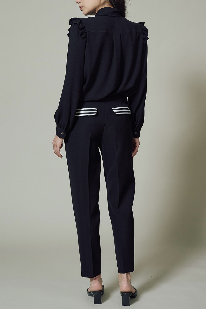 【ボーダーズ アット バルコニー/BORDERS at BALCONY】のバックフラップパンツ 人気、トレンドファッション・服の通販 founy(ファニー) 　ファッション　Fashion　レディースファッション　Fashion for Women　パンツ　Pants & Trousers　バッグ　Bags　ツイル　Twist, Twisted Detail　フラップ　Flap, Flap Pocket　ボーダー　Border, Stripe　エレガント 上品　Elegant　定番　Standard, Basic Item　新作・新入荷　New Arrivals / New In　other-4|ID: prp329100004757780 ipo3291000000034420377