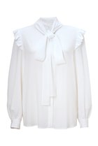 【ボーダーズ アット バルコニー/BORDERS at BALCONY】のボウタイブラウス 人気、トレンドファッション・服の通販 founy(ファニー) ファッション Fashion レディースファッション Fashion for Women トップス・カットソー Cut & Sew Tops シャツ・ブラウス・オフィスカジュアル Elegant Blouses & Button-Ups おすすめ Recommended / Our Picks インナー Innerwear スリーブ Sleeve, Long Sleeve / Short Sleeve フリル Frill, Ruffle リボン Ribbon, Bow ロング Long, Long-Length エレガント 上品 Elegant 定番 Standard, Basic Item 新作・新入荷 New Arrivals / New In thumbnail ホワイト|ID: prp329100004757781 ipo3291000000034420381