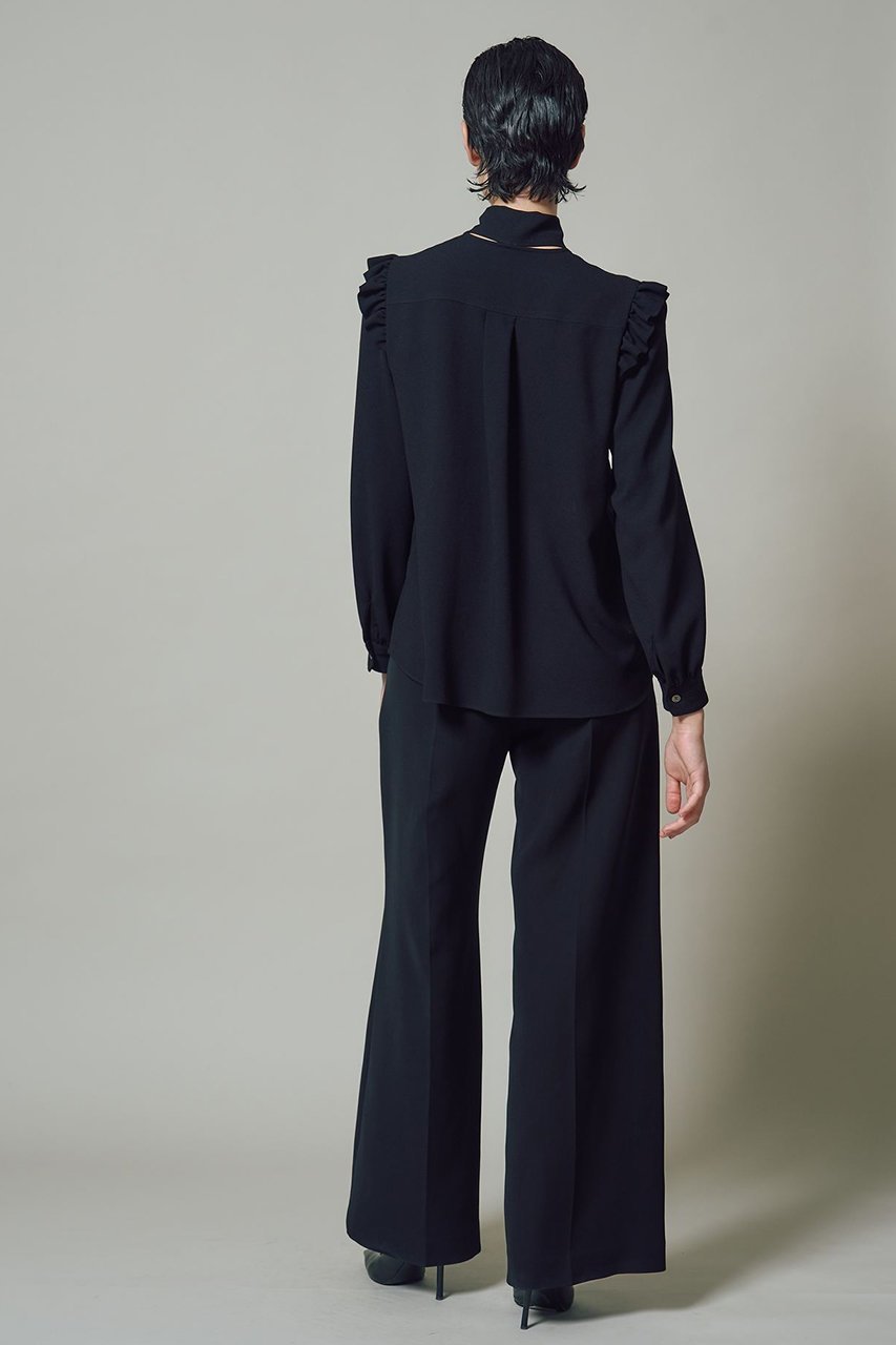 【ボーダーズ アット バルコニー/BORDERS at BALCONY】のボウタイブラウス 人気、トレンドファッション・服の通販 founy(ファニー) 　ファッション　Fashion　レディースファッション　Fashion for Women　トップス・カットソー　Cut & Sew Tops　シャツ・ブラウス・オフィスカジュアル　Elegant Blouses & Button-Ups　おすすめ　Recommended / Our Picks　インナー　Innerwear　スリーブ　Sleeve, Long Sleeve / Short Sleeve　フリル　Frill, Ruffle　リボン　Ribbon, Bow　ロング　Long, Long-Length　エレガント 上品　Elegant　定番　Standard, Basic Item　新作・新入荷　New Arrivals / New In　other-4|ID: prp329100004757781 ipo3291000000034420386