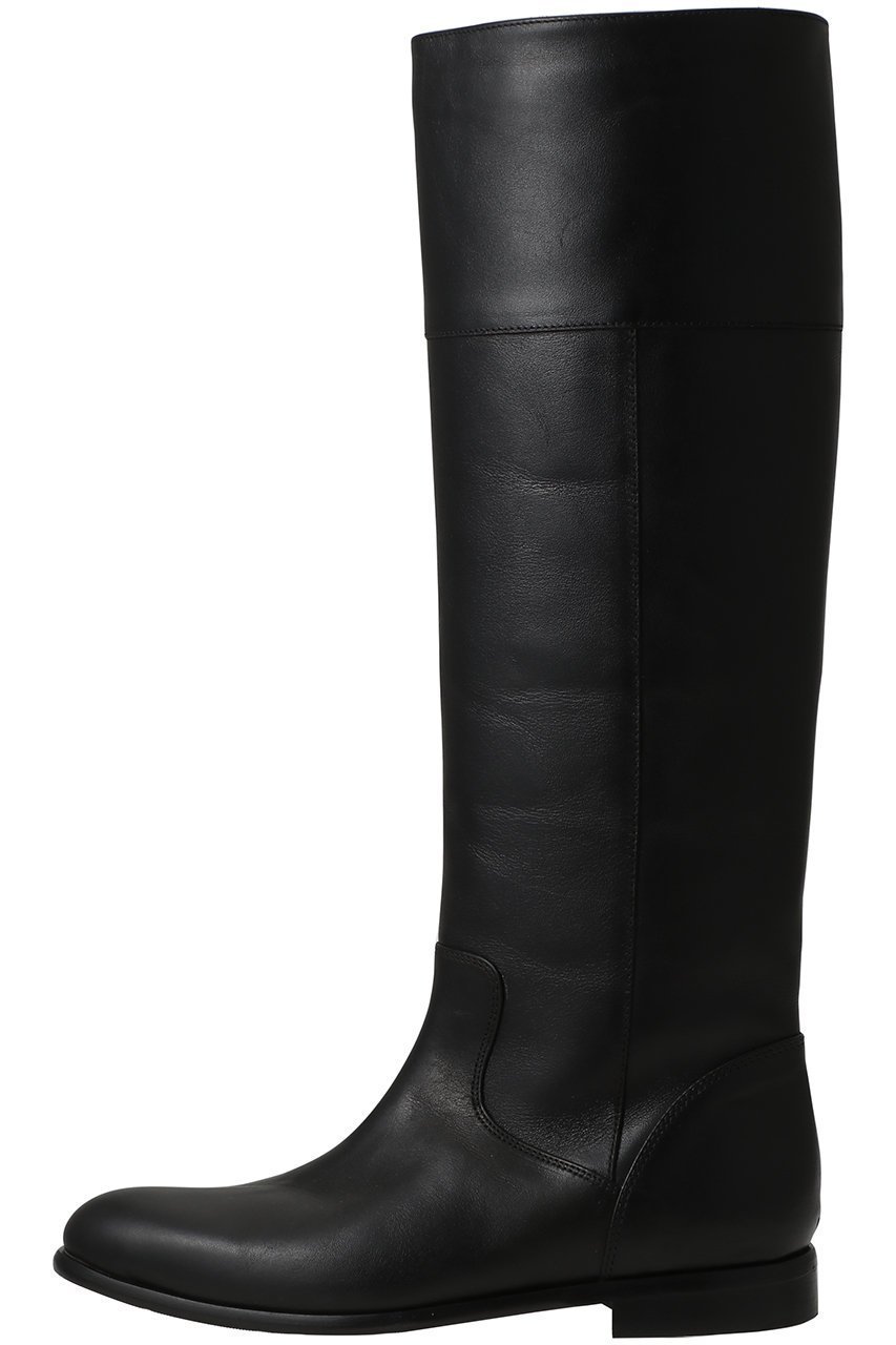 【エスメラルダ/Esmeralda】の【FABIO RUSCONI 】ローヒールレザーロングブーツ インテリア・キッズ・メンズ・レディースファッション・服の通販 founy(ファニー) 　ファッション　Fashion　レディースファッション　Fashion for Women　ストレート　Straight, Straight Cut　ロング　Long, Long-Length　定番　Standard, Basic Item　新作・新入荷　New Arrivals / New In　ブラック|ID: prp329100004757808 ipo3291000000034420531