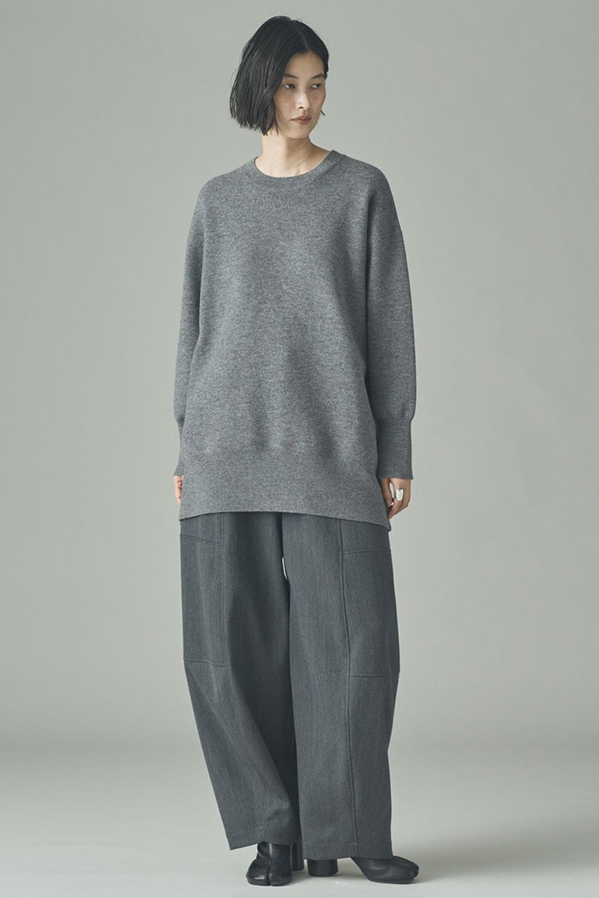 【カレンソロジー/Curensology】のダブルフェイスロングニットプルオーバー 人気、トレンドファッション・服の通販 founy(ファニー) 　ファッション　Fashion　レディースファッション　Fashion for Women　トップス・カットソー　Cut & Sew Tops　ニット　Knit Tops & Sweaters　カジュアルプルオーバー・ニットトップス　Pullovers & Knit Tops / Casual Pullovers　スリット　Slit, Slit Detail　チュニック　Tunic, Long Top　バランス　Balance, Style Balance　フォルム　Silhouette, Form　リラックス　Relax, Relaxed Fit　エレガント 上品　Elegant　other-4|ID: prp329100004757823 ipo3291000000035433959