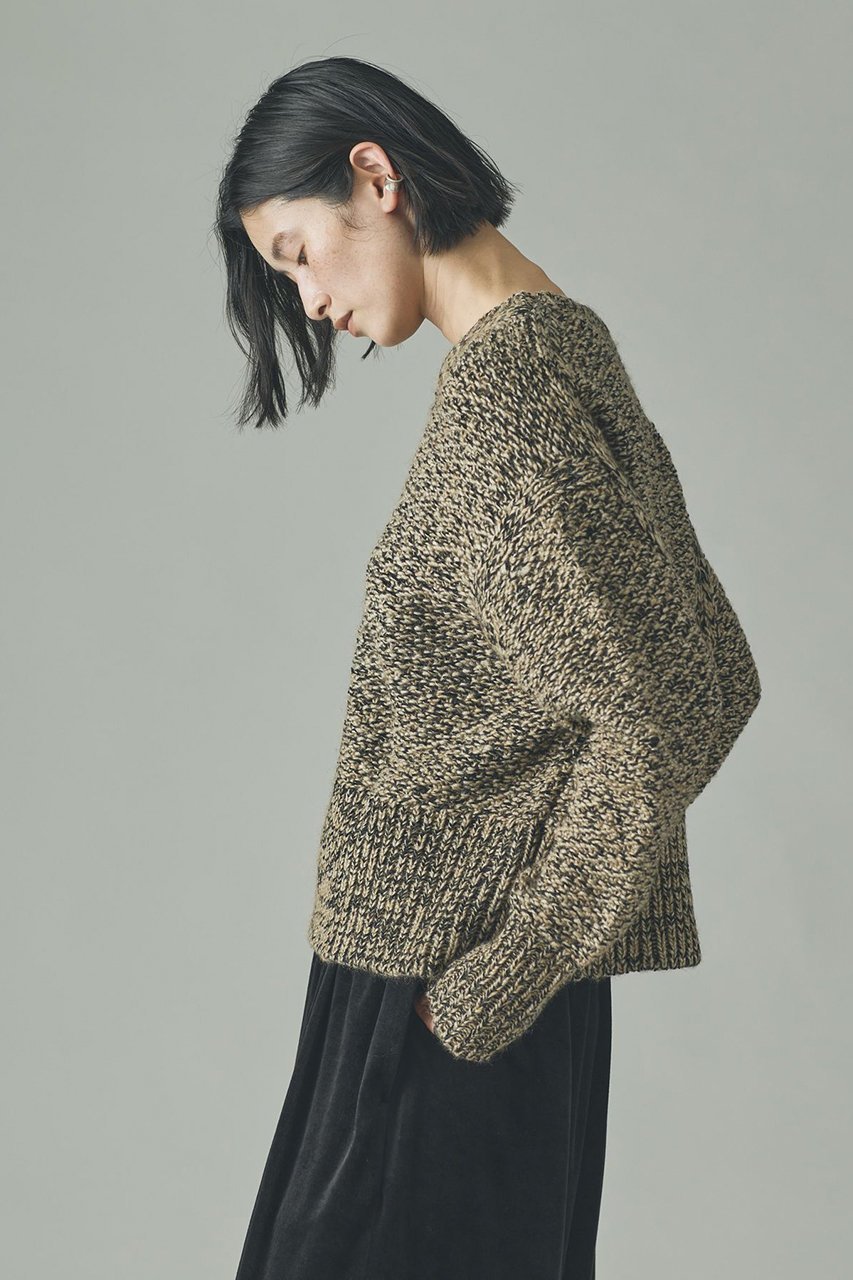 【カレンソロジー/Curensology】のカノコアミMIXニットプルオーバー 人気、トレンドファッション・服の通販 founy(ファニー) 　ファッション　Fashion　レディースファッション　Fashion for Women　トップス・カットソー　Cut & Sew Tops　ニット　Knit Tops & Sweaters　カジュアルプルオーバー・ニットトップス　Pullovers & Knit Tops / Casual Pullovers　シンプル　Simple, Minimal　フレア　Flare, Flared　マフラー　Scarf, Muffler　新作・新入荷　New Arrivals / New In　other-3|ID: prp329100004757824 ipo3291000000034420646