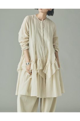 【カレンソロジー/Curensology】 ランダムフリルアキハボイルブラウス人気、トレンドファッション・服の通販 founy(ファニー) ファッション Fashion レディースファッション Fashion for Women トップス・カットソー Cut & Sew Tops シャツ・ブラウス・オフィスカジュアル Elegant Blouses & Button-Ups ショート Short, Short Length ストライプ Stripe, Striped Pattern スリーブ Sleeve, Long Sleeve / Short Sleeve チュニック Tunic, Long Top バランス Balance, Style Balance フリル Frill, Ruffle ランダム Random, Irregular ロング Long, Long-Length 新作・新入荷 New Arrivals / New In |ID:prp329100004757825