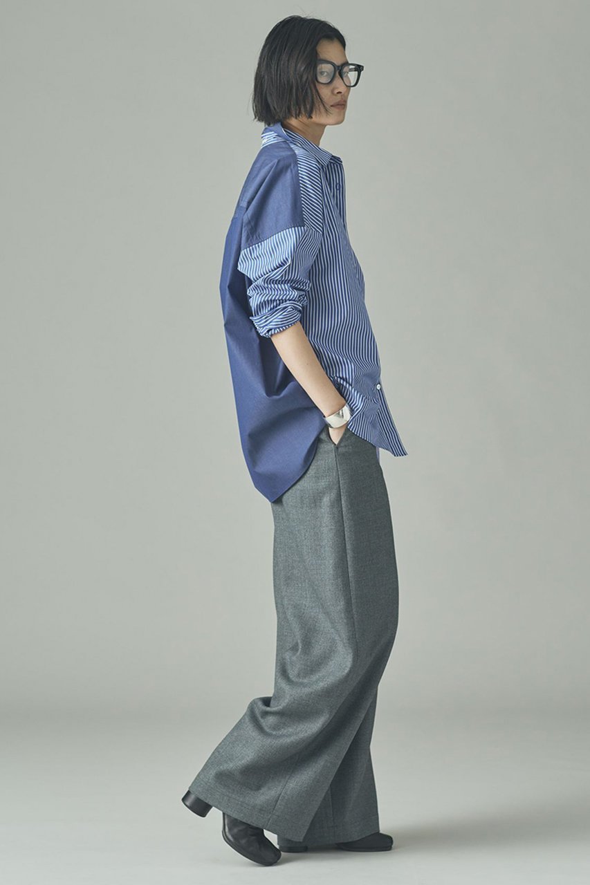 【カレンソロジー/Curensology】の〈&RC〉ビッグシャツコンビ 人気、トレンドファッション・服の通販 founy(ファニー) 　ファッション　Fashion　レディースファッション　Fashion for Women　トップス・カットソー　Cut & Sew Tops　シャツ・ブラウス・オフィスカジュアル　Elegant Blouses & Button-Ups　おすすめ　Recommended / Our Picks　インナー　Innerwear　ストライプ　Stripe, Striped Pattern　スリーブ　Sleeve, Long Sleeve / Short Sleeve　ロング　Long, Long-Length　新作・新入荷　New Arrivals / New In　other-5|ID: prp329100004757826 ipo3291000000034420666