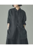 【カレンソロジー/Curensology】のキュプラサテンシャツ 人気、トレンドファッション・服の通販 founy(ファニー) ファッション Fashion レディースファッション Fashion for Women トップス・カットソー Cut & Sew Tops シャツ・ブラウス・オフィスカジュアル Elegant Blouses & Button-Ups なめらか Smooth, Silky Texture スリーブ Sleeve, Long Sleeve / Short Sleeve ロング Long, Long-Length エレガント 上品 Elegant 新作・新入荷 New Arrivals / New In thumbnail ブラック|ID: prp329100004757827 ipo3291000000034420672