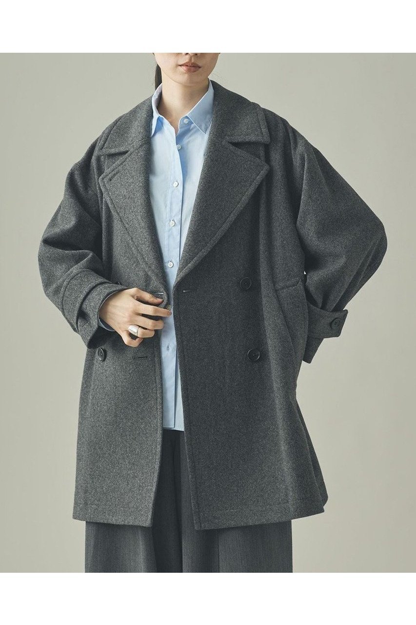 【カレンソロジー/Curensology】のメルトンPコート インテリア・キッズ・メンズ・レディースファッション・服の通販 founy(ファニー) 　ファッション　Fashion　レディースファッション　Fashion for Women　アウター　Coat / Outerwear Collection　コート・ロングコート・ピーコート　Long Coats, Peacoats & More　Pコート　Pea Coats　おすすめ　Recommended / Our Picks　トレンド　Trend, Trending Now　ボトム　Bottoms, Lower Wear　メルトン　Melton, Heavy Wool　ロング　Long, Long-Length　定番　Standard, Basic Item　新作・新入荷　New Arrivals / New In　グレー|ID: prp329100004757829 ipo3291000000034420692