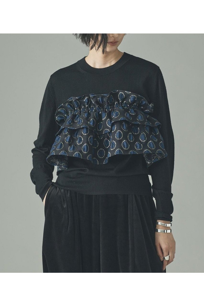 【カレンソロジー/Curensology】の〈C.S.G〉サークルドットビスチェ インテリア・キッズ・メンズ・レディースファッション・服の通販 founy(ファニー) 　ファッション　Fashion　レディースファッション　Fashion for Women　トップス・カットソー　Cut & Sew Tops　キャミソール&ノースリーブ　Camisoles & Sleeveless Tops　シャツ・ブラウス・オフィスカジュアル　Elegant Blouses & Button-Ups　ロングTシャツ・Tシャツ　Longline T-Shirts & Tees　カットソー・ベーシックTシャツ　Cut-and-Sewn Tops / Stretch Tees & Basics　ビスチェ　Bustiers & Corset Tops / Layered Bustier Style　キャミソール　Camisole, Spaghetti Strap Top　ギャザー　Gathered, Ruffled　ジャカード／ジャガード　Jacquard, Woven Pattern　タンク　Tank Top, Sleeveless Top　タートルネック　Turtleneck, High Neck　デニム　Denim, Jeans Material　ドット　Polka Dot, Dot Pattern　フリル　Frill, Ruffle　ボトム　Bottoms, Lower Wear　新作・新入荷　New Arrivals / New In　ブラック|ID: prp329100004757830 ipo3291000000034420701