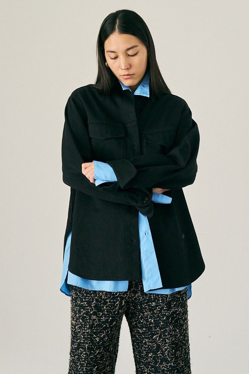 【カオス/Chaos】の【WHY NOT NOW】イーストデニムシャツ 人気、トレンドファッション・服の通販 founy(ファニー) 　ファッション　Fashion　レディースファッション　Fashion for Women　トップス・カットソー　Cut & Sew Tops　シャツ・ブラウス・オフィスカジュアル　Elegant Blouses & Button-Ups　おすすめ　Recommended / Our Picks　コンパクト　Compact, Small Size　スリーブ　Sleeve, Long Sleeve / Short Sleeve　デニム　Denim, Jeans Material　ロング　Long, Long-Length　ワーク　Workwear, Utility Style　再入荷　Restock / Back in Stock　other-6|ID: prp329100004757834 ipo3291000000035501370