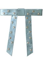 【メゾンスペシャル/MAISON SPECIAL】のLeather Ribbon barrette/レザーバレッタ BLU(ブルー)|ID: prp329100004757850 ipo3291000000034420874