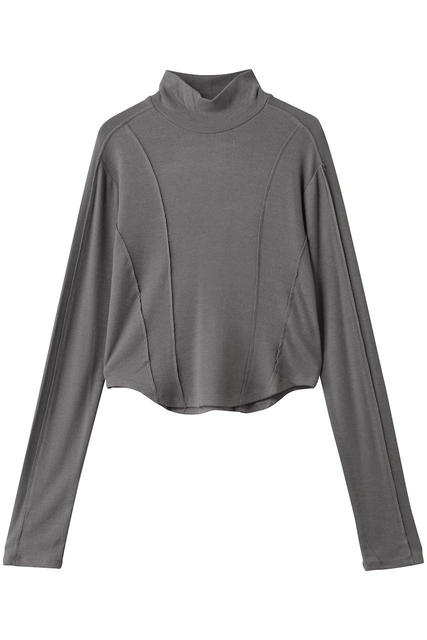 【メゾンスペシャル/MAISON SPECIAL】のAngel Wool Turtleneck Tops/エンジェルウールタートルネックカットソー インテリア・キッズ・メンズ・レディースファッション・服の通販 founy(ファニー) 　ファッション　Fashion　レディースファッション　Fashion for Women　トップス・カットソー　Cut & Sew Tops　シャツ・ブラウス・オフィスカジュアル　Elegant Blouses & Button-Ups　ロングTシャツ・Tシャツ　Longline T-Shirts & Tees　カットソー・ベーシックTシャツ　Cut-and-Sewn Tops / Stretch Tees & Basics　タートルネック・ハイネックトップス　Turtlenecks & High-Neck Tops　カットソー　Cut and Sewn Top　ジャケット　Jacket, Outerwear　スタイリッシュ　Stylish, Fashionable　スリーブ　Sleeve, Long Sleeve / Short Sleeve　ハイネック　High Neck, Mock Neck　ロング　Long, Long-Length　C.GRY(チャコールグレー)|ID: prp329100004757853 ipo3291000000034420893