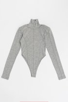 【プランク プロジェクト/PRANK PROJECT】のウールテレコボディスーツ / Wool Teleco Bodysuit 人気、トレンドファッション・服の通販 founy(ファニー) ファッション Fashion レディースファッション Fashion for Women トップス・カットソー Cut & Sew Tops シャツ・ブラウス・オフィスカジュアル Elegant Blouses & Button-Ups ロングTシャツ・Tシャツ Longline T-Shirts & Tees カットソー・ベーシックTシャツ Cut-and-Sewn Tops / Stretch Tees & Basics カッティング Cutting Detail シンプル Simple, Minimal スリーブ Sleeve, Long Sleeve / Short Sleeve スーツ Suit, Formalwear テレコ Ribbed, Rib Stitch ロング Long, Long-Length thumbnail GRY(グレー)|ID: prp329100004757856 ipo3291000000034421318