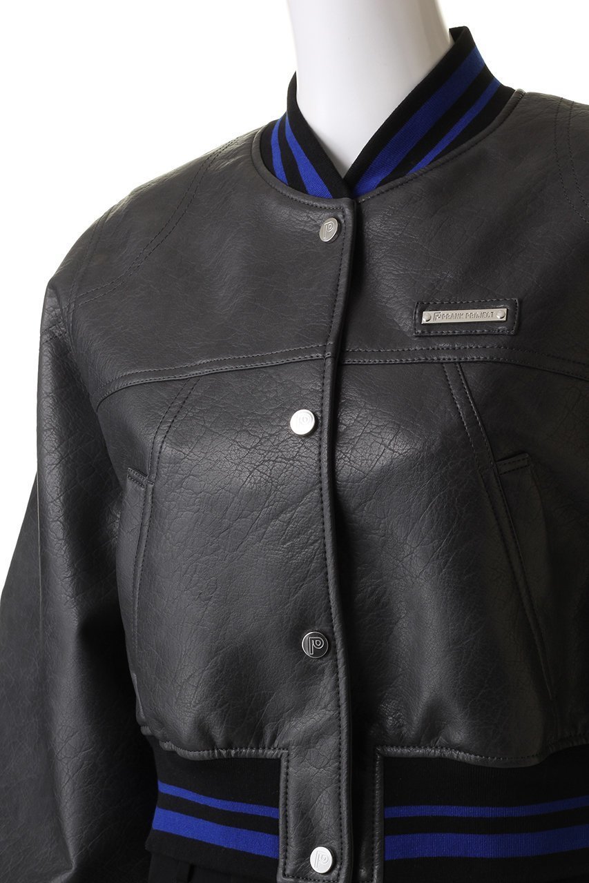 【プランク プロジェクト/PRANK PROJECT】のレザースタジャンブルゾン / Leather Stadium Blouson 人気、トレンドファッション・服の通販 founy(ファニー) 　ファッション　Fashion　レディースファッション　Fashion for Women　アウター　Coat / Outerwear Collection　レディースジャケット・軽アウター　Jackets　ブルゾンジャケット・スポーティアウター　Blouson Jackets　クロップド　Cropped, Short Length　ジャケット　Jacket, Outerwear　バランス　Balance, Style Balance　フェイクレザー　Faux Leather, PU Leather　フェミニン　Feminine, Girly　ブルゾン　Blouson, Bomber Jacket　リアル　Real, Realistic　other-5|ID: prp329100004757858 ipo3291000000034422598