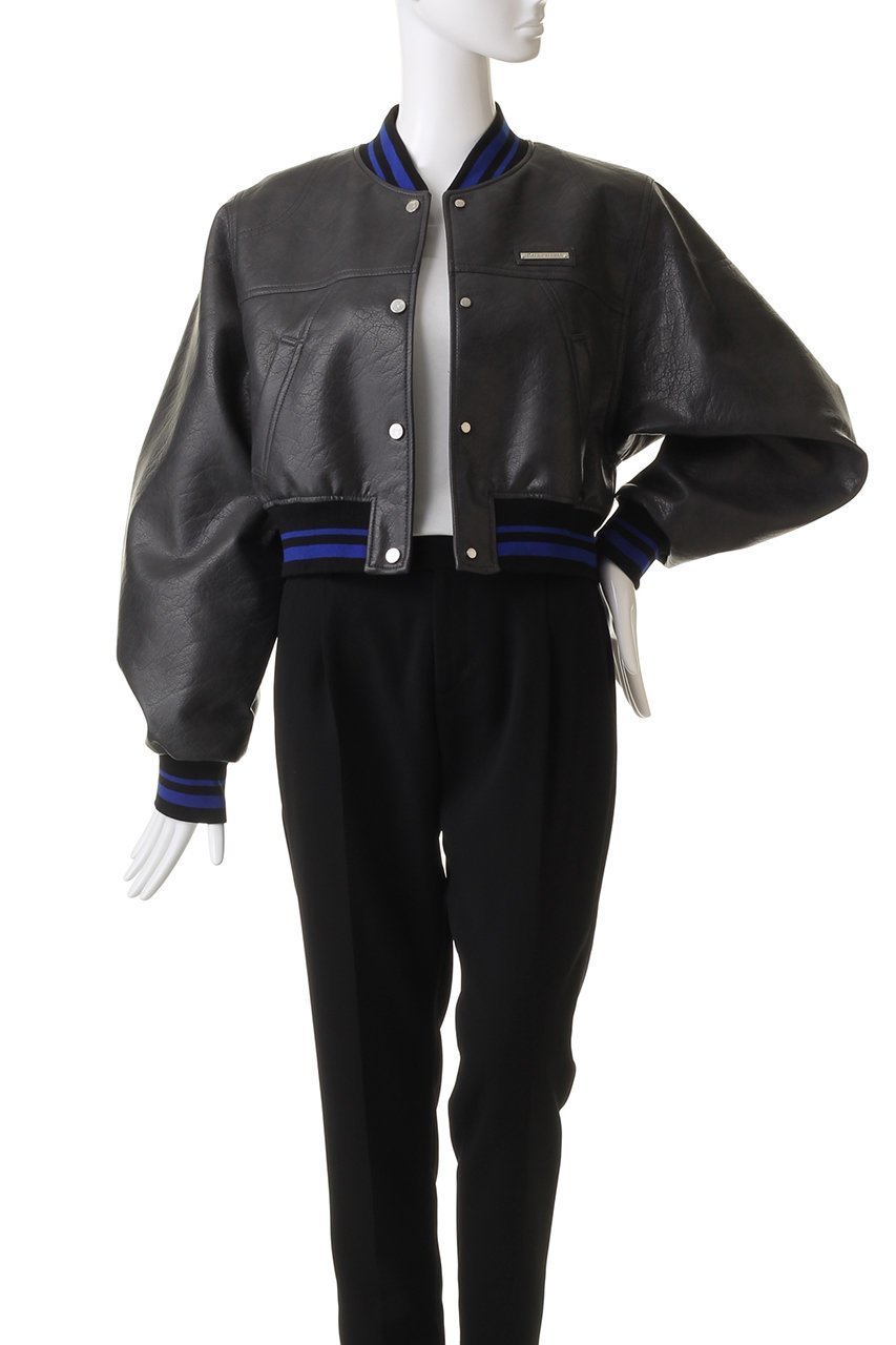 【プランク プロジェクト/PRANK PROJECT】のレザースタジャンブルゾン / Leather Stadium Blouson 人気、トレンドファッション・服の通販 founy(ファニー) 　ファッション　Fashion　レディースファッション　Fashion for Women　アウター　Coat / Outerwear Collection　レディースジャケット・軽アウター　Jackets　ブルゾンジャケット・スポーティアウター　Blouson Jackets　クロップド　Cropped, Short Length　ジャケット　Jacket, Outerwear　バランス　Balance, Style Balance　フェイクレザー　Faux Leather, PU Leather　フェミニン　Feminine, Girly　ブルゾン　Blouson, Bomber Jacket　リアル　Real, Realistic　other-7|ID: prp329100004757858 ipo3291000000034422600