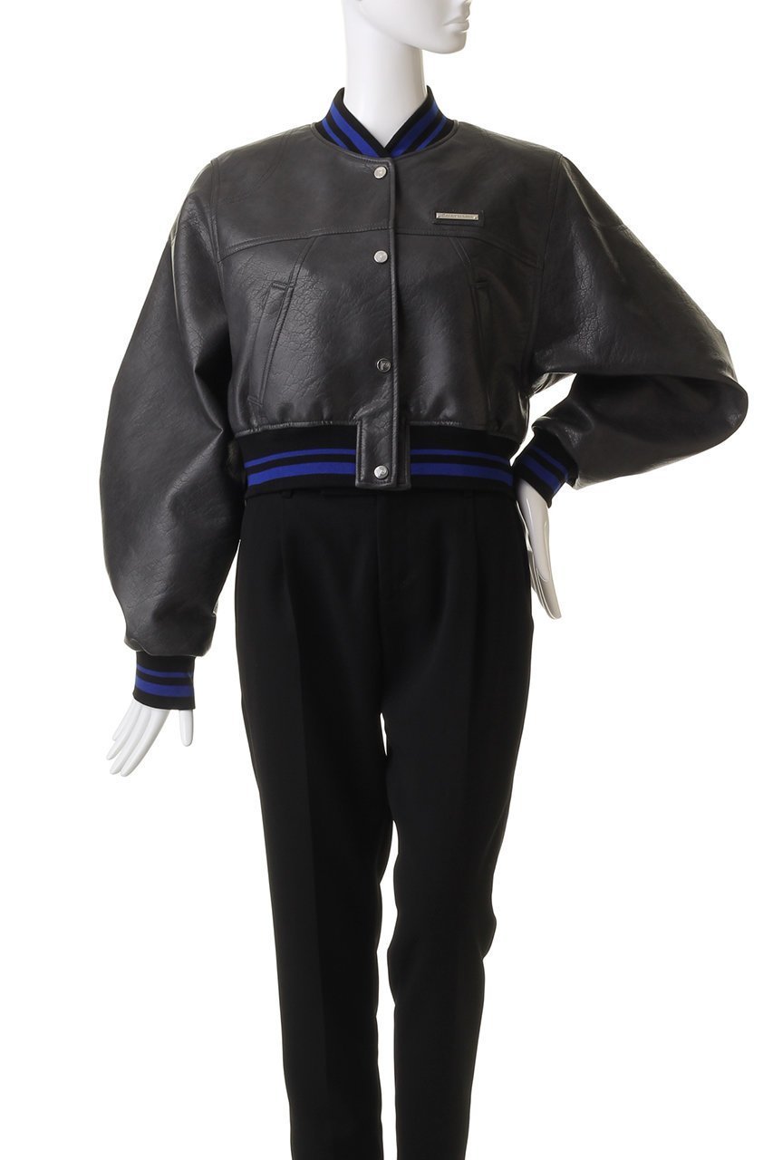 【プランク プロジェクト/PRANK PROJECT】のレザースタジャンブルゾン / Leather Stadium Blouson 人気、トレンドファッション・服の通販 founy(ファニー) ファッション Fashion レディースファッション Fashion for Women アウター Coat / Outerwear Collection レディースジャケット・軽アウター Jackets ブルゾンジャケット・スポーティアウター Blouson Jackets クロップド Cropped, Short Length ジャケット Jacket, Outerwear バランス Balance, Style Balance フェイクレザー Faux Leather, PU Leather フェミニン Feminine, Girly ブルゾン Blouson, Bomber Jacket リアル Real, Realistic other-2|ID: prp329100004757858 ipo3291000000035973279