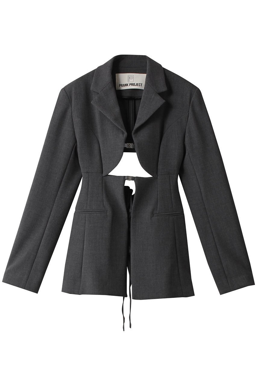 【プランク プロジェクト/PRANK PROJECT】のレースアップジャケット / Lace-up Jacket 人気、トレンドファッション・服の通販 founy(ファニー) 　ファッション　Fashion　レディースファッション　Fashion for Women　アウター　Coat / Outerwear Collection　レディースジャケット・軽アウター　Jackets　インナー　Innerwear　コンパクト　Compact, Small Size　ジャケット　Jacket, Outerwear　ストレッチ　Stretch, Stretchy Fabric　スリム　Slim, Slim Fit　セットアップ　Set-Up, Coordinated Outfit　フロント　Front, Front Design　レース　Lace, Lace Fabric　 other-1|ID: prp329100004757860 ipo3291000000034422728