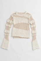 【プランク プロジェクト/PRANK PROJECT】のスラブモヘアボーダーニット/Slub Mohair Border Knit 人気、トレンドファッション・服の通販 founy(ファニー) ファッション Fashion レディースファッション Fashion for Women トップス・カットソー Cut & Sew Tops ニット Knit Tops & Sweaters カジュアルプルオーバー・ニットトップス Pullovers & Knit Tops / Casual Pullovers インナー Innerwear カットソー Cut and Sewn Top デニム Denim, Jeans Material ビッグ Big, Oversized フレア Flare, Flared ボーダー Border, Stripe ランダム Random, Irregular thumbnail IVR(アイボリー)|ID: prp329100004757862 ipo3291000000034422888