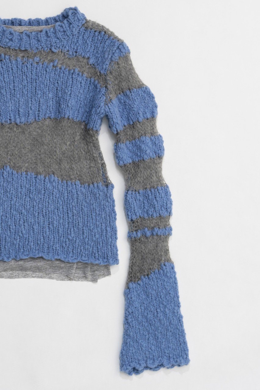 【プランク プロジェクト/PRANK PROJECT】のスラブモヘアボーダーニット/Slub Mohair Border Knit 人気、トレンドファッション・服の通販 founy(ファニー)  ファッション Fashion レディースファッション Fashion for Women トップス・カットソー Cut & Sew Tops ニット Knit Tops & Sweaters カジュアルプルオーバー・ニットトップス Pullovers & Knit Tops / Casual Pullovers インナー Innerwear カットソー Cut and Sewn Top デニム Denim, Jeans Material ビッグ Big, Oversized フレア Flare, Flared ボーダー Border, Stripe ランダム Random, Irregular other-3|ID: prp329100004757862 ipo3291000000034422891