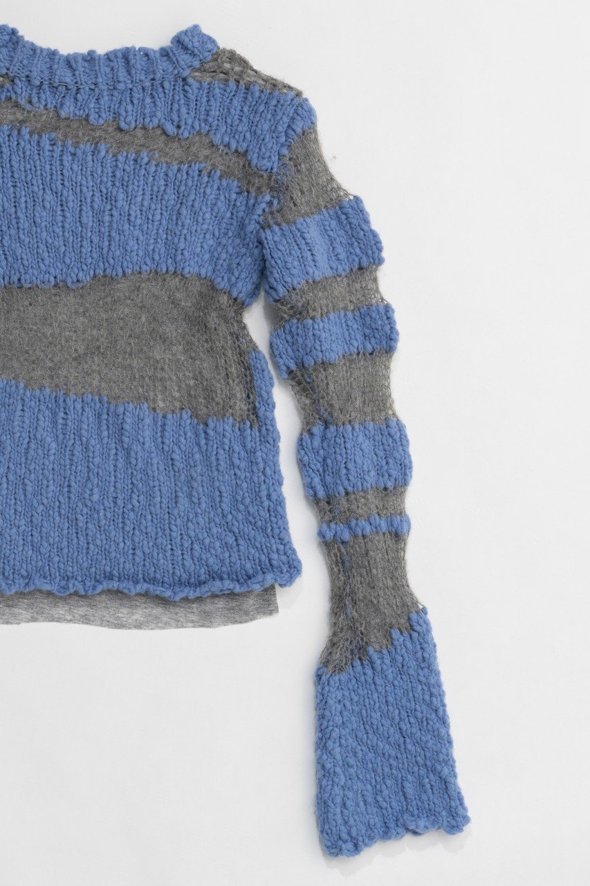 【プランク プロジェクト/PRANK PROJECT】のスラブモヘアボーダーニット/Slub Mohair Border Knit 人気、トレンドファッション・服の通販 founy(ファニー)  ファッション Fashion レディースファッション Fashion for Women トップス・カットソー Cut & Sew Tops ニット Knit Tops & Sweaters カジュアルプルオーバー・ニットトップス Pullovers & Knit Tops / Casual Pullovers インナー Innerwear カットソー Cut and Sewn Top デニム Denim, Jeans Material ビッグ Big, Oversized フレア Flare, Flared ボーダー Border, Stripe ランダム Random, Irregular other-6|ID: prp329100004757862 ipo3291000000034422894