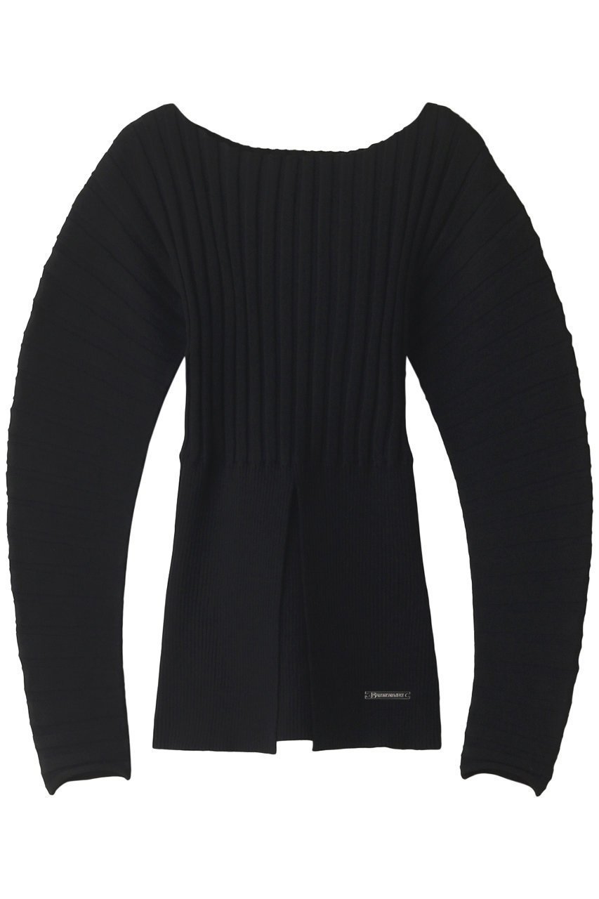 【プランク プロジェクト/PRANK PROJECT】のラウンドリブニット / Round Rib Knit インテリア・キッズ・メンズ・レディースファッション・服の通販 founy(ファニー)  ファッション Fashion レディースファッション Fashion for Women トップス・カットソー Cut & Sew Tops ニット Knit Tops & Sweaters カジュアルプルオーバー・ニットトップス Pullovers & Knit Tops / Casual Pullovers おすすめ Recommended / Our Picks スリット Slit, Slit Detail フロント Front, Front Design ラウンド Round, Round Neck BLK(ブラック)|ID: prp329100004757863 ipo3291000000034422909