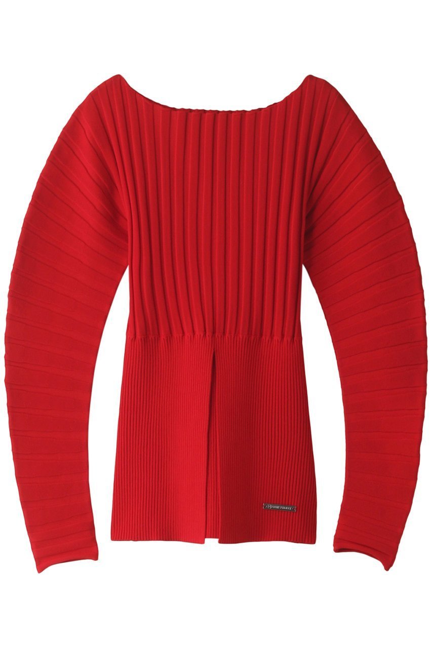 【プランク プロジェクト/PRANK PROJECT】のラウンドリブニット / Round Rib Knit インテリア・キッズ・メンズ・レディースファッション・服の通販 founy(ファニー)  ファッション Fashion レディースファッション Fashion for Women トップス・カットソー Cut & Sew Tops ニット Knit Tops & Sweaters カジュアルプルオーバー・ニットトップス Pullovers & Knit Tops / Casual Pullovers おすすめ Recommended / Our Picks スリット Slit, Slit Detail フロント Front, Front Design ラウンド Round, Round Neck RED(レッド)|ID: prp329100004757863 ipo3291000000034422910