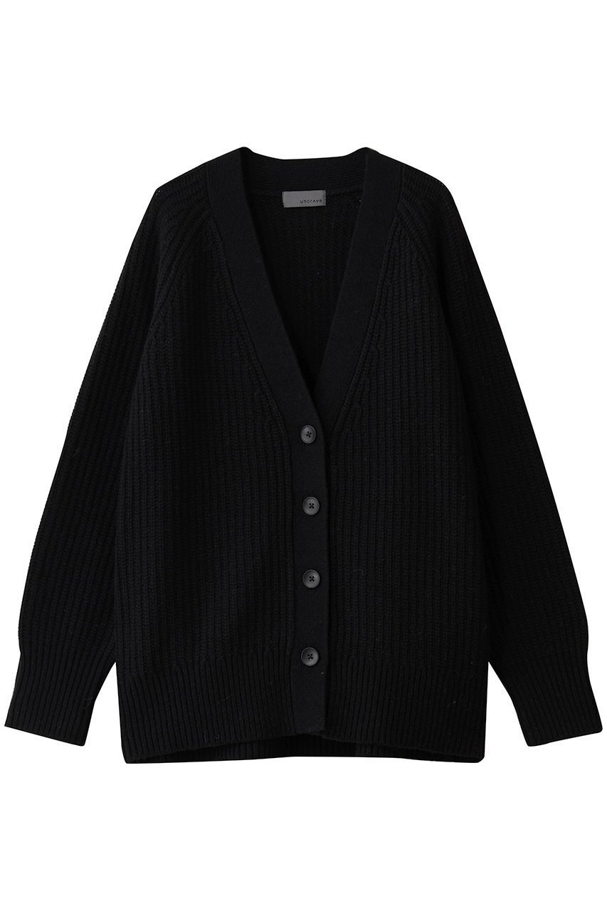 【アンクレイヴ/uncrave】のチャンキーニット カーディガン インテリア・キッズ・メンズ・レディースファッション・服の通販 founy(ファニー) 　ファッション　Fashion　レディースファッション　Fashion for Women　トップス・カットソー　Cut & Sew Tops　ニット　Knit Tops & Sweaters　カーディガン・羽織り　Layered Style Cardigans　カーディガン　Cardigan, Knitwear　シンプル　Simple, Minimal　ボトム　Bottoms, Lower Wear　ロング　Long, Long-Length　新作・新入荷　New Arrivals / New In　ブラック|ID: prp329100004758952 ipo3291000000034433631