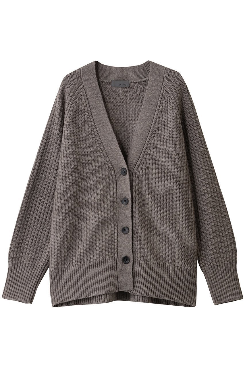 【アンクレイヴ/uncrave】のチャンキーニット カーディガン インテリア・キッズ・メンズ・レディースファッション・服の通販 founy(ファニー) 　ファッション　Fashion　レディースファッション　Fashion for Women　トップス・カットソー　Cut & Sew Tops　ニット　Knit Tops & Sweaters　カーディガン・羽織り　Layered Style Cardigans　カーディガン　Cardigan, Knitwear　シンプル　Simple, Minimal　ボトム　Bottoms, Lower Wear　ロング　Long, Long-Length　新作・新入荷　New Arrivals / New In　カーキグレー|ID: prp329100004758952 ipo3291000000034433632