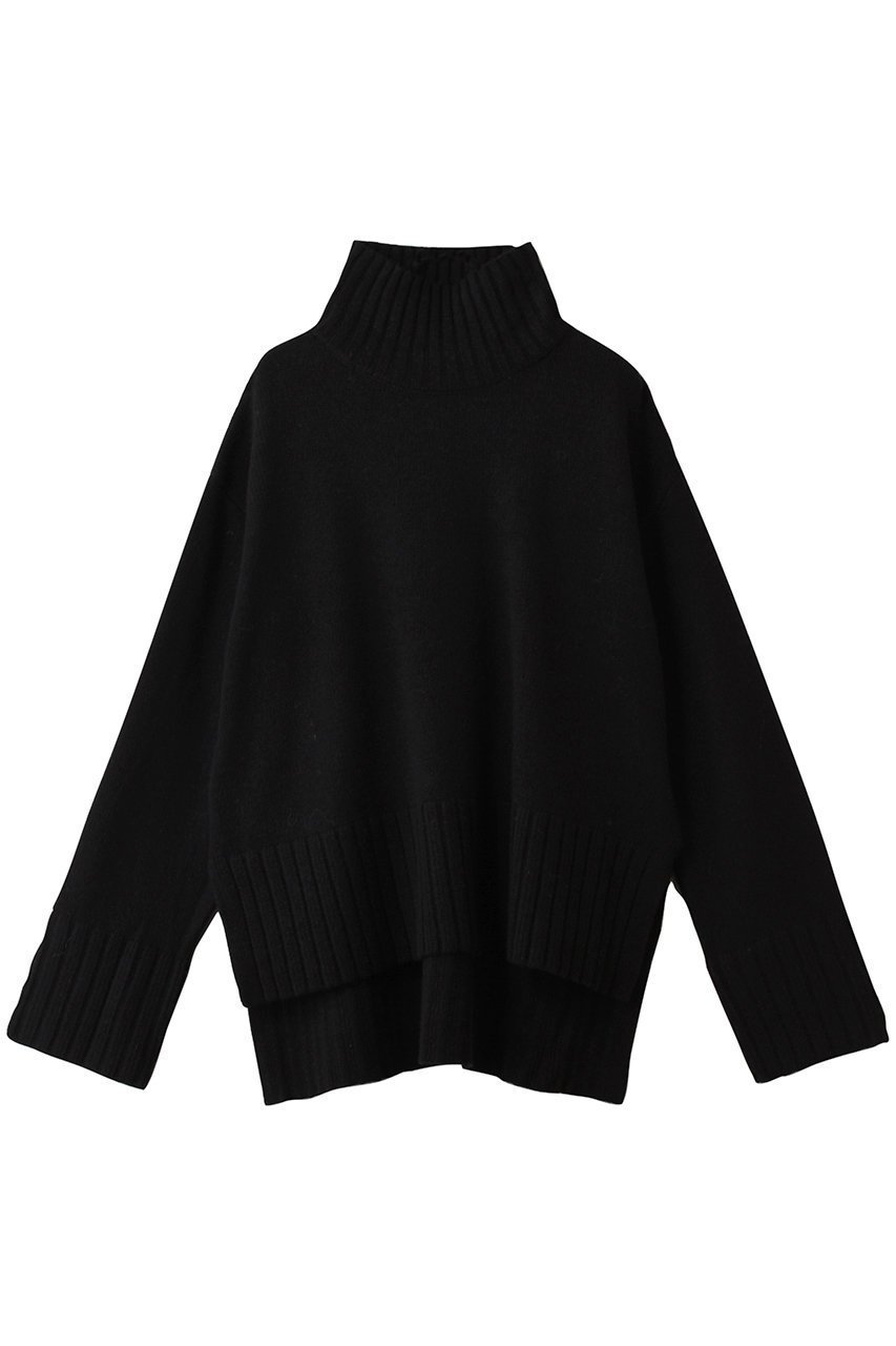 【アンクレイヴ/uncrave】のチャンキーニット プルオーバー インテリア・キッズ・メンズ・レディースファッション・服の通販 founy(ファニー) 　ファッション　Fashion　レディースファッション　Fashion for Women　トップス・カットソー　Cut & Sew Tops　ニット　Knit Tops & Sweaters　カジュアルプルオーバー・ニットトップス　Pullovers & Knit Tops / Casual Pullovers　スリット　Slit, Slit Detail　モックネック　Mock Neck, Short Turtleneck　今季　This Season, Current Season　ブラック|ID: prp329100004758953 ipo3291000000035618615