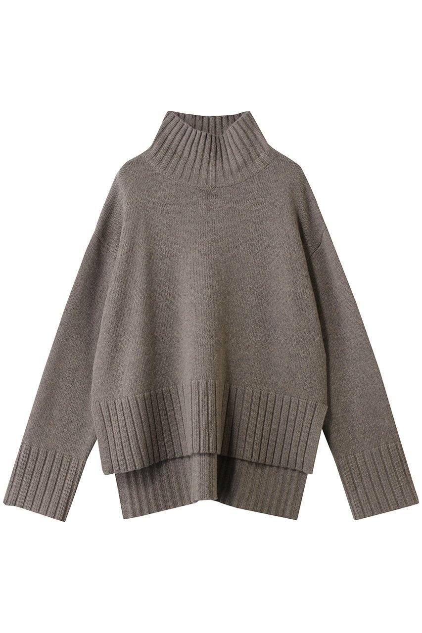 【アンクレイヴ/uncrave】のチャンキーニット プルオーバー インテリア・キッズ・メンズ・レディースファッション・服の通販 founy(ファニー) 　ファッション　Fashion　レディースファッション　Fashion for Women　トップス・カットソー　Cut & Sew Tops　ニット　Knit Tops & Sweaters　カジュアルプルオーバー・ニットトップス　Pullovers & Knit Tops / Casual Pullovers　スリット　Slit, Slit Detail　モックネック　Mock Neck, Short Turtleneck　今季　This Season, Current Season　カーキグレー|ID: prp329100004758953 ipo3291000000035618618