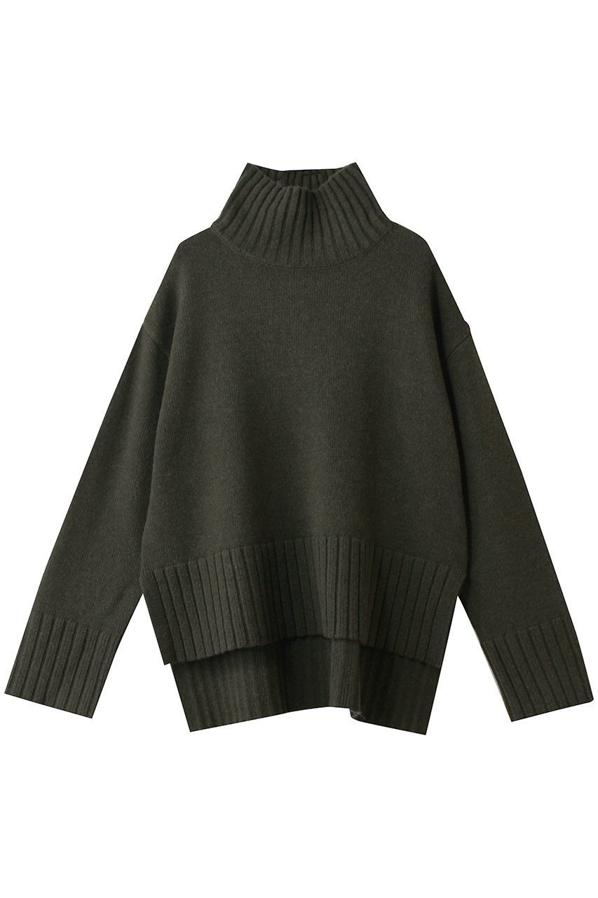 【アンクレイヴ/uncrave】のチャンキーニット プルオーバー インテリア・キッズ・メンズ・レディースファッション・服の通販 founy(ファニー) 　ファッション　Fashion　レディースファッション　Fashion for Women　トップス・カットソー　Cut & Sew Tops　ニット　Knit Tops & Sweaters　カジュアルプルオーバー・ニットトップス　Pullovers & Knit Tops / Casual Pullovers　スリット　Slit, Slit Detail　モックネック　Mock Neck, Short Turtleneck　今季　This Season, Current Season　モスグリーン|ID: prp329100004758953 ipo3291000000035618619