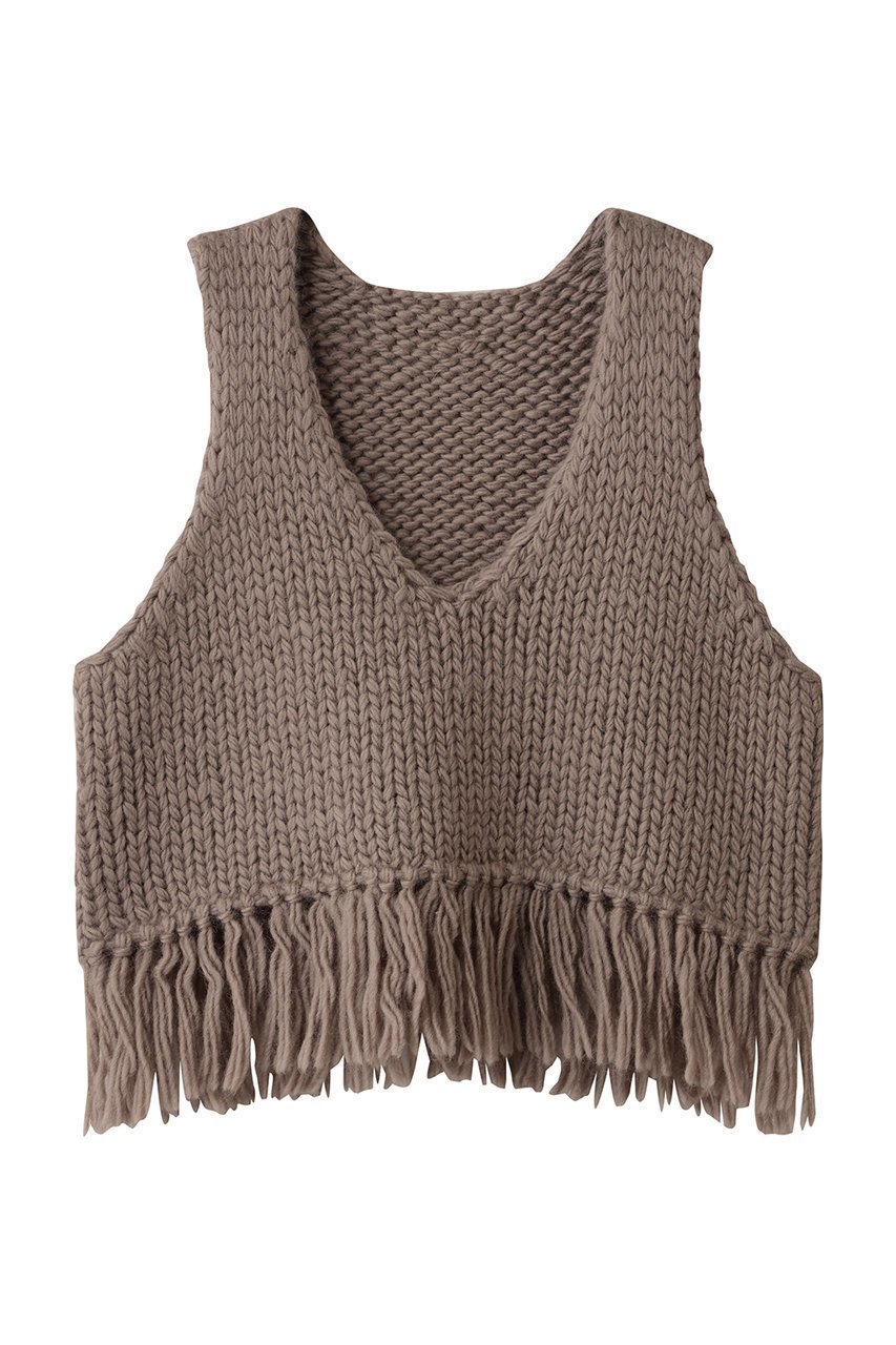 【アンクレイヴ/uncrave】のハンドニット ジレ インテリア・キッズ・メンズ・レディースファッション・服の通販 founy(ファニー) 　ファッション　Fashion　レディースファッション　Fashion for Women　トップス・カットソー　Cut & Sew Tops　ニット　Knit Tops & Sweaters　ベスト&ジレ / 重ね着スタイル　Vests & Gilets　カジュアルプルオーバー・ニットトップス　Pullovers & Knit Tops / Casual Pullovers　おすすめ　Recommended / Our Picks　インナー　Innerwear　タートル　Turtleneck, Turtle Collar　デコルテ　Décolleté, Neckline　ハンド　Hand, Handmade　フリンジ　Fringe, Tassel　新作・新入荷　New Arrivals / New In　モカ|ID: prp329100004758954 ipo3291000000034433655