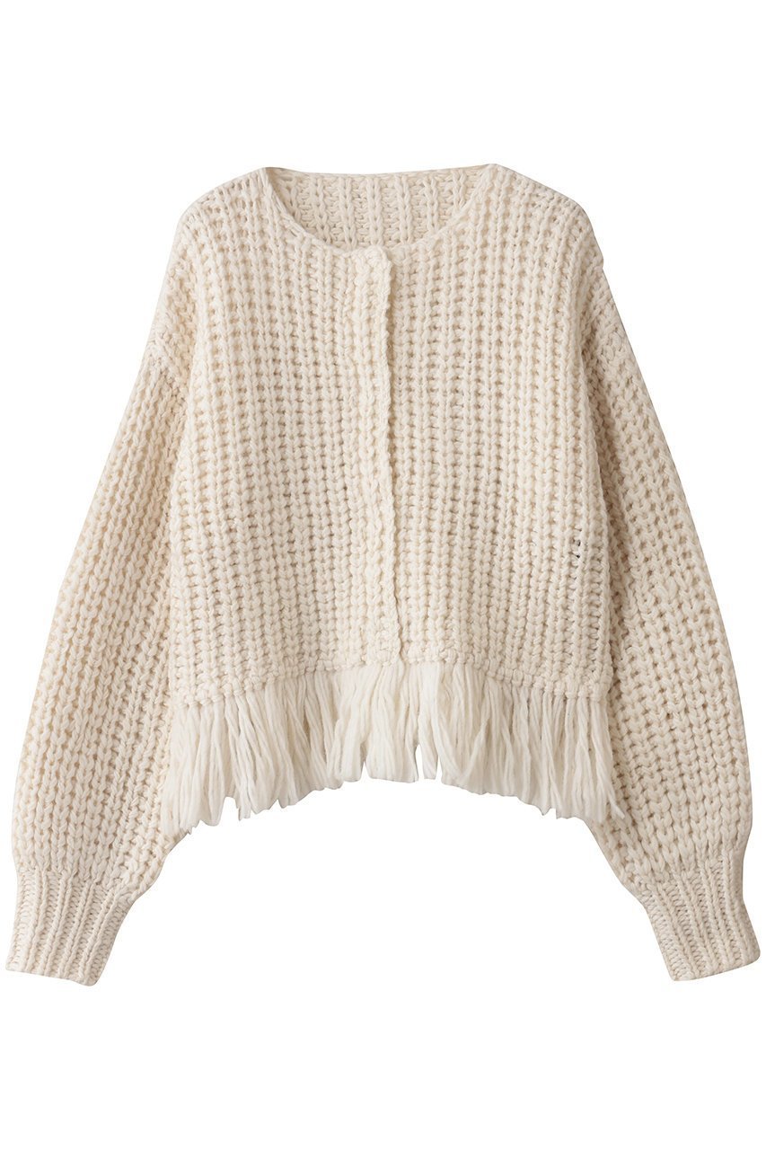 【アンクレイヴ/uncrave】のハンドニット カーディガン インテリア・キッズ・メンズ・レディースファッション・服の通販 founy(ファニー) 　ファッション　Fashion　レディースファッション　Fashion for Women　トップス・カットソー　Cut & Sew Tops　ニット　Knit Tops & Sweaters　カーディガン・羽織り　Layered Style Cardigans　カーディガン　Cardigan, Knitwear　スリーブ　Sleeve, Long Sleeve / Short Sleeve　ハンド　Hand, Handmade　フリンジ　Fringe, Tassel　新作・新入荷　New Arrivals / New In　オフ|ID: prp329100004758955 ipo3291000000034433664
