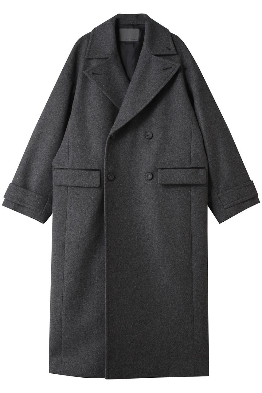 【アンクレイヴ/uncrave】のライトメルトン ロングチェスターコート インテリア・キッズ・メンズ・レディースファッション・服の通販 founy(ファニー) 　ファッション　Fashion　レディースファッション　Fashion for Women　アウター　Coat / Outerwear Collection　コート・ロングコート・ピーコート　Long Coats, Peacoats & More　チェスターコート・ロング丈アウター　Chester Coats / Chesterfield Long Coats　クラシカル　Classical, Vintage-Inspired　ビッグ　Big, Oversized　メルトン　Melton, Heavy Wool　ロング　Long, Long-Length　定番　Standard, Basic Item　チャコール|ID: prp329100004758956 ipo3291000000036244482