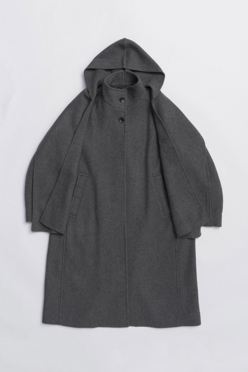 【メゾンスペシャル/MAISON SPECIAL】のHood Muffler Coat/フードマフラーコート インテリア・キッズ・メンズ・レディースファッション・服の通販 founy(ファニー)  ファッション Fashion レディースファッション Fashion for Women アウター Coat / Outerwear Collection コート・ロングコート・ピーコート Long Coats, Peacoats & More マフラー・スヌード / 冬小物の定番 Scarves & Mufflers インナー Innerwear マフラー Scarf, Muffler メルトン Melton, Heavy Wool リラックス Relax, Relaxed Fit ロング Long, Long-Length 新作・新入荷 New Arrivals / New In GRY(グレー)|ID: prp329100004758957 ipo3291000000034433683