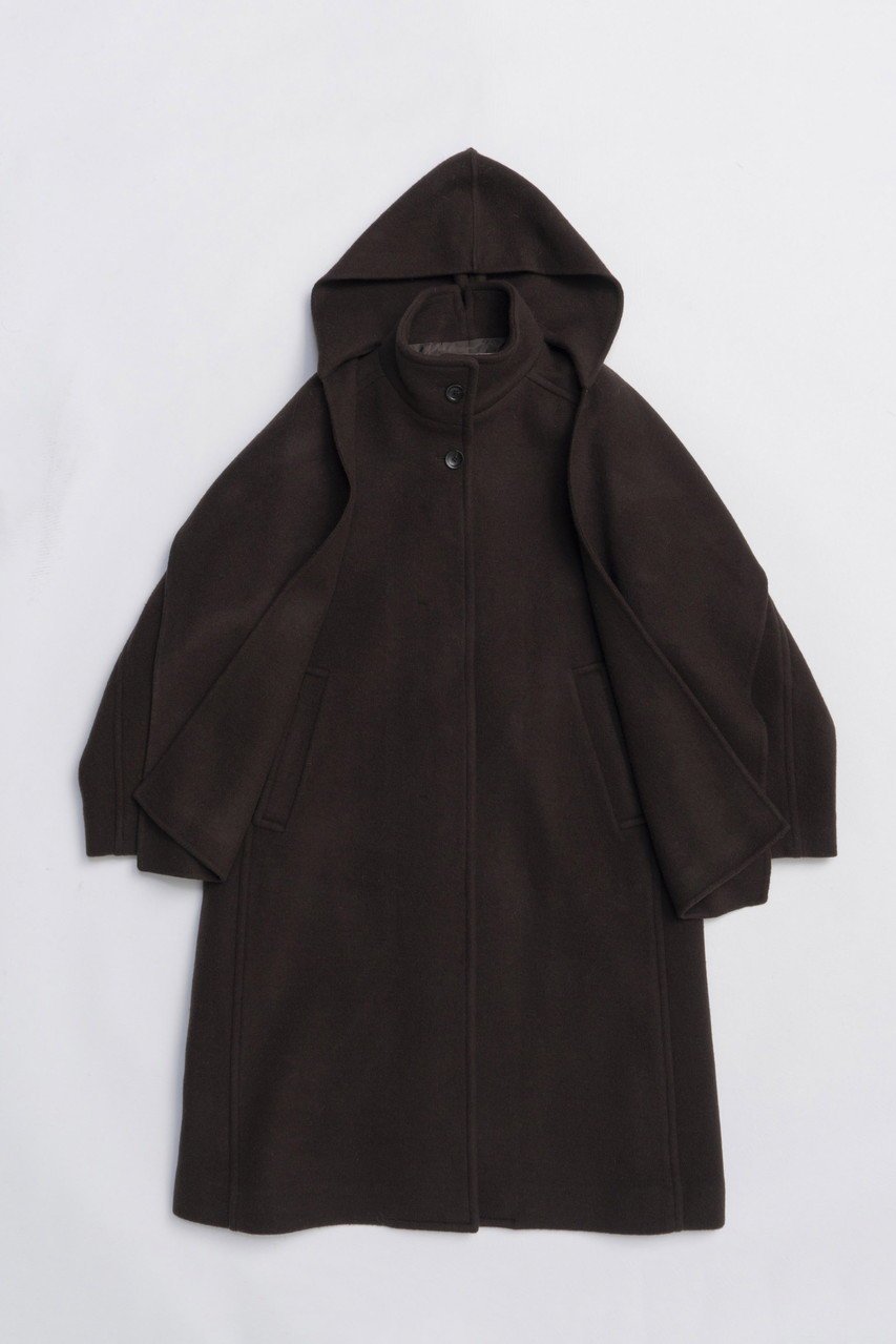 【メゾンスペシャル/MAISON SPECIAL】のHood Muffler Coat/フードマフラーコート インテリア・キッズ・メンズ・レディースファッション・服の通販 founy(ファニー)  ファッション Fashion レディースファッション Fashion for Women アウター Coat / Outerwear Collection コート・ロングコート・ピーコート Long Coats, Peacoats & More マフラー・スヌード / 冬小物の定番 Scarves & Mufflers インナー Innerwear マフラー Scarf, Muffler メルトン Melton, Heavy Wool リラックス Relax, Relaxed Fit ロング Long, Long-Length 新作・新入荷 New Arrivals / New In BRN(ブラウン)|ID: prp329100004758957 ipo3291000000034433684
